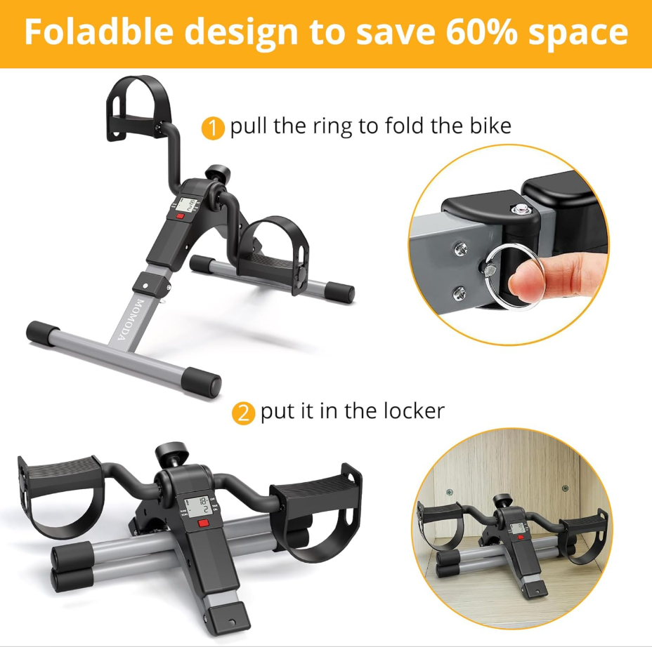 Digital Exercise Pedal Cycle | Portable Pedal Exerciser | Digital Display Monitor | Arm & Leg Workout Machine | Compact Fitness Equipment for Home, Office & Physical Therapy | Adjustable Resistance | Low Impact Exercise Bike By AIMS MART