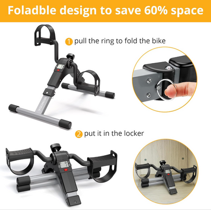 Digital Exercise Pedal Cycle | Portable Pedal Exerciser | Digital Display Monitor | Arm & Leg Workout Machine | Compact Fitness Equipment for Home, Office & Physical Therapy | Adjustable Resistance | Low Impact Exercise Bike By AIMS MART