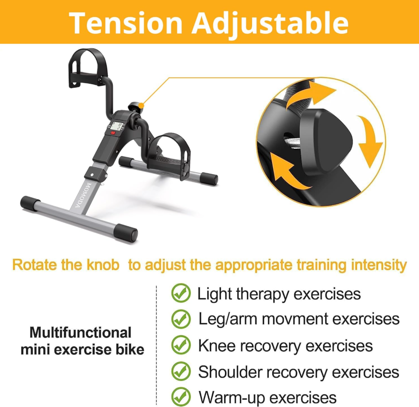 Digital Exercise Pedal Cycle | Portable Pedal Exerciser | Digital Display Monitor | Arm & Leg Workout Machine | Compact Fitness Equipment for Home, Office & Physical Therapy | Adjustable Resistance | Low Impact Exercise Bike By AIMS MART