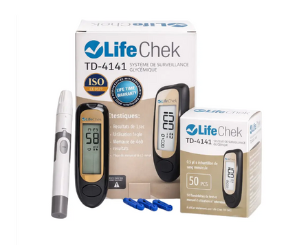 LifeChek Digital Blood Glucose Meter Kit with 10 Test Strips