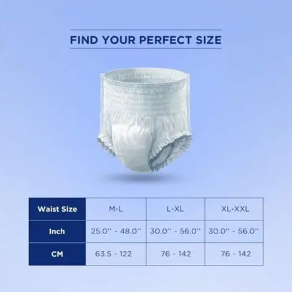 10 ps Adults daiper Pants in all size l daiper Pant disposable
