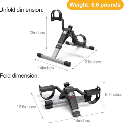 Digital Exercise Pedal Cycle | Portable Pedal Exerciser | Digital Display Monitor | Arm & Leg Workout Machine | Compact Fitness Equipment for Home, Office & Physical Therapy | Adjustable Resistance | Low Impact Exercise Bike By AIMS MART