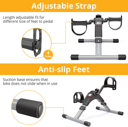 Digital Exercise Pedal Cycle | Portable Pedal Exerciser | Digital Display Monitor | Arm & Leg Workout Machine | Compact Fitness Equipment for Home, Office & Physical Therapy | Adjustable Resistance | Low Impact Exercise Bike By AIMS MART