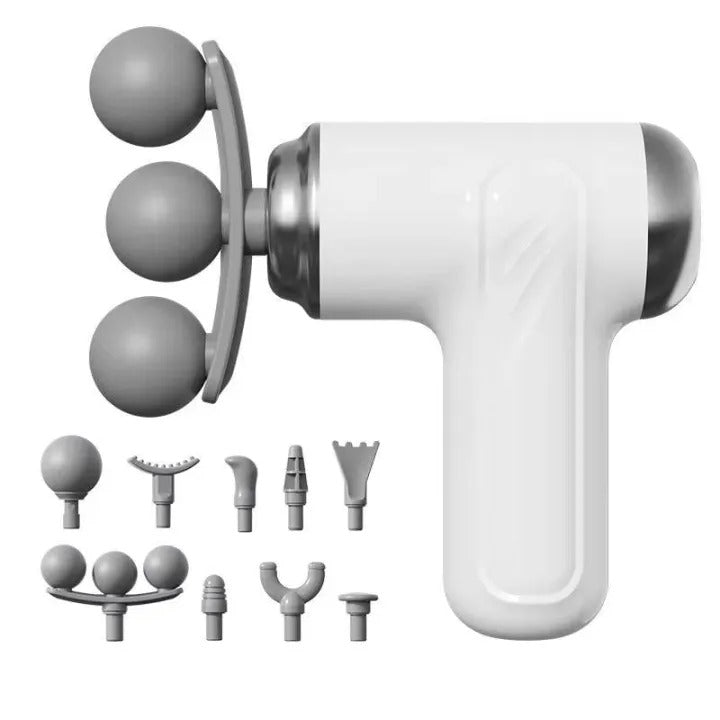 9 In 1 Gun Massager Machine for Pain Relief 6 Speed Type-C Charging for Muscle Pain Relief Massager