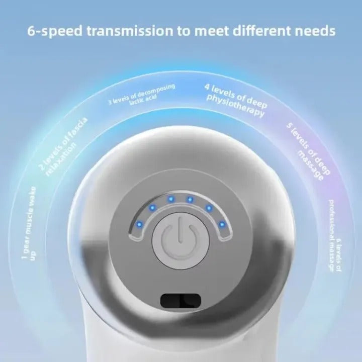 9 In 1 Gun Massager Machine for Pain Relief 6 Speed Type-C Charging for Muscle Pain Relief Massager