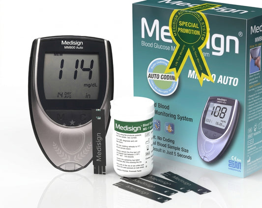 Medesign Blood Glucose Meter with 10 strips