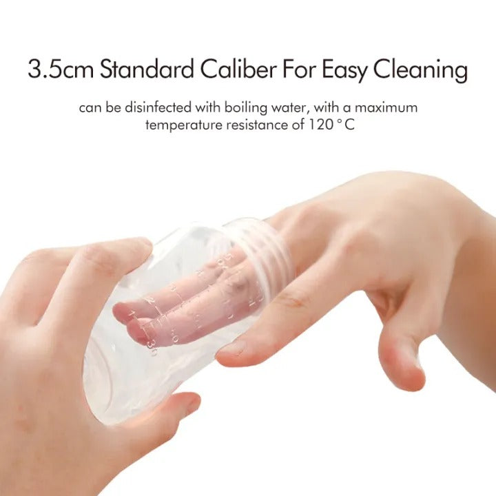 Portable Manual Breast Pump | Hand Breastfeeding Milk Pump with Feeding Bottle
