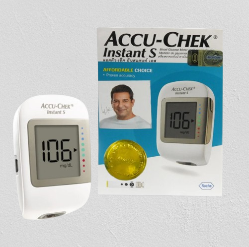 Accu check glucometer Life time warranty, With 10 strip , Accu check instant S, Instant S glucometer