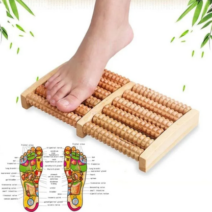 Wooden Foot Roller Massager Manual Foot Massage Roller Relaxing Foot Massage Tool Wooden