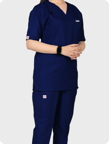 Navy Blue Wrinkle Free Unisex Scrubs