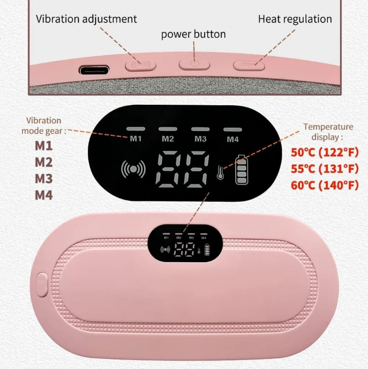 Period Cramp Relief Belt – Portable Electric Menstrual Heating pad