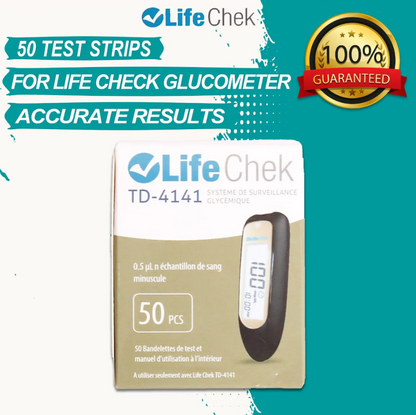 LifeChek Digital Blood Glucose Meter Kit with 10 Test Strips