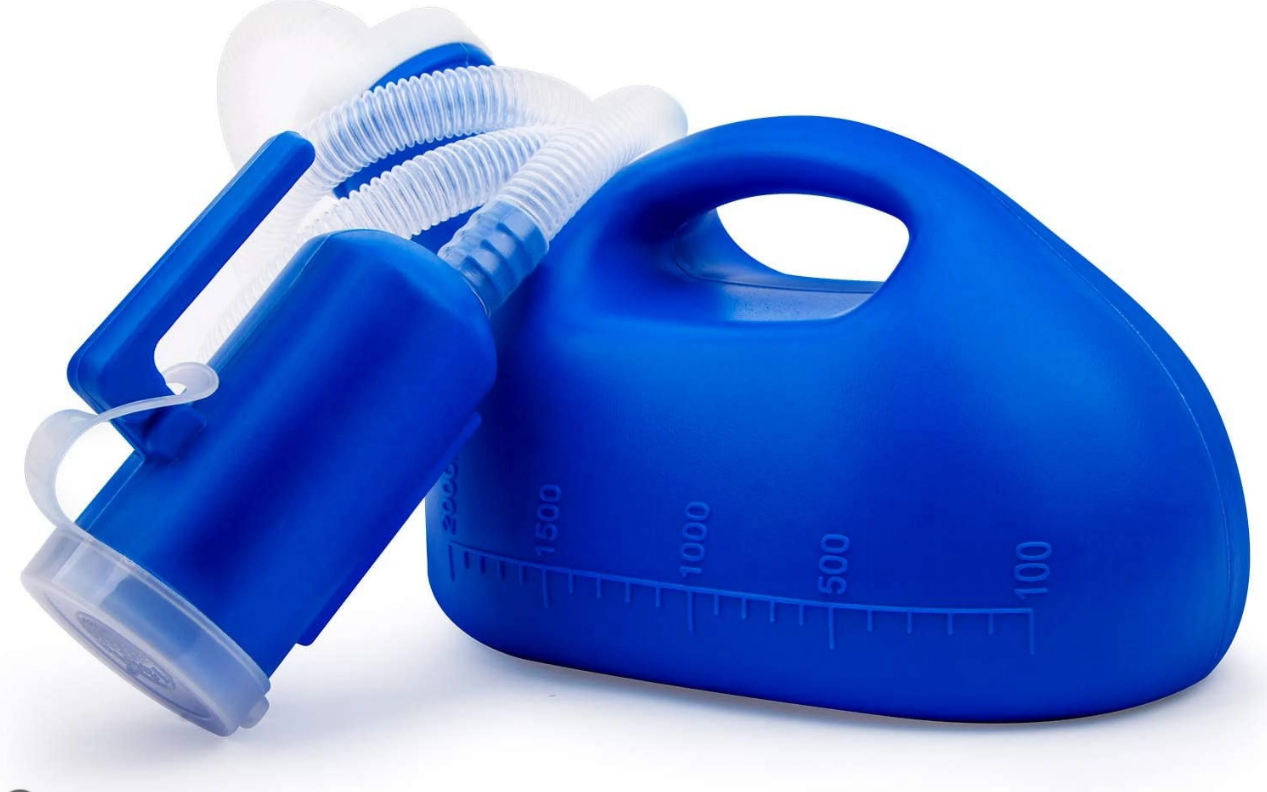Unisex Pee Tool 2000ml Portable Urinal Bottle Toilet Aid Bottle Travel Urine Storage Urinal Potty with Lid